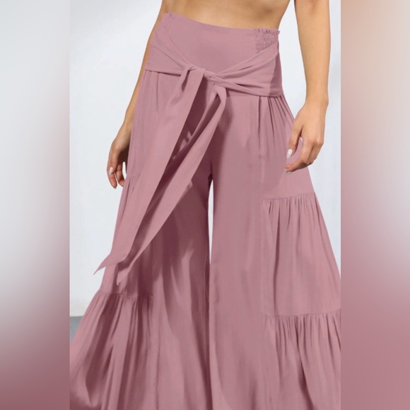 Sincerly Jules Pants - Sincerely Jules Mauve Wide-Leg Pants size medium MN108